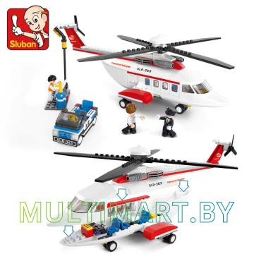 Конструктор Sluban M38-B0363 Частный вертолет (259 деталей) картинка 7